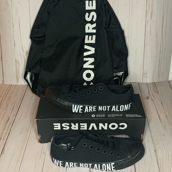 converse we are not alone black